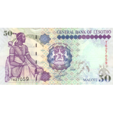 P17e Lesotho - 50 Maloti Year 2009